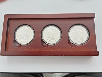 Silver Panda Set. 2014 -2016. Gem Grade. Stunning Trio of Silver Pandas - Image 1 of 4