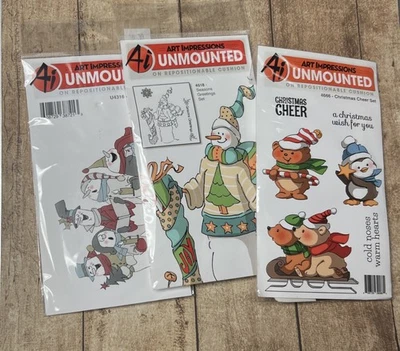 Juegos de estampillas de goma de Navidad de 3 impresiones artísticas--ya no están disponibles/nuevas Foto 1 de 4