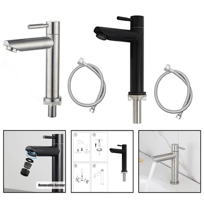 Für Badezimmer Kaltwasserhahn SUS 304 Edelstahl mit abnehmbarem Sieb - Bild 1 von 4