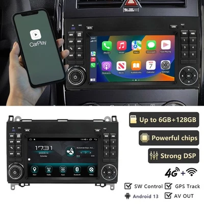 For Mercedes Benz B160 B170 B200 W169 W245 Car Radio Stereo Carplay Navi Android - Image 1 of 4