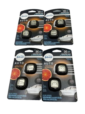 (4) 2 Packs Febreze Auto (Fresh Citrus) Car Vent Clip Air Freshener | 2mL - Image 1 of 2