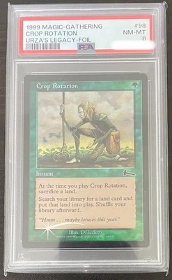 MTG Crop Rotation PSA 8 Foil English Urza’s Legacy 1999 #98 Green Instant Rare - Image 1 of 2