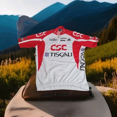 Castelli CSC Tiscali Cycling Jersey XXL 1/4 Zip Pro Team Vintage Wearable - Image 1 of 4