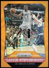 2015-16 Panini Prizm Prizms Orange #82 Lance Stephenson #d 01/65 Jersey Number!
