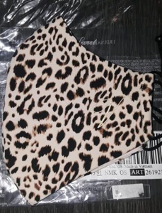 NEW Victoria Secret REUSABLE & Washable  Face MAsk leopard w/ gold V Logo - Picture 1 of 2