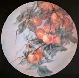 Herman Ohme Silesia 8.5" Cabinet Plate w/Hand Painted Peaches Excellent Cond