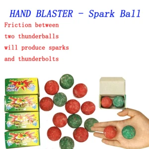 HAND BLASTER - Spark Popping Blaster Ball Cannon Pop-on-Bump Thunder Toy 12PCS - Picture 1 of 5