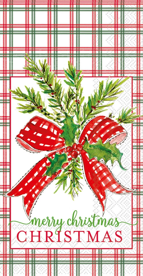 Boston International Disposable Hand Paper Guest Towel Christmas Holiday 32 CT - Image 1 of 1