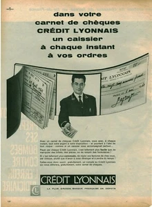 Publicité ancienne Banque Crédit Lyonnais 1960 issue de magazine - Imagen 1 de 1