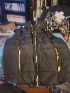 H & M Small Puffer Vest - Black with Zipper Hood - Back waist zippers - Picture 1 of 6