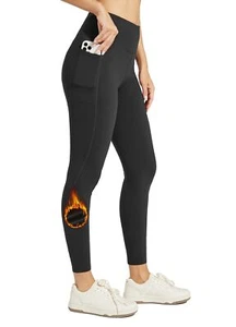 Women's Fleece Lined Leggings High Waisted Winter Thermal Yoga Running Pants ... - Picture 1 of 7