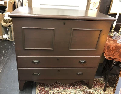 Caja manta cofre mula Nueva Inglaterra siglo XVIII Foto 1 de 4