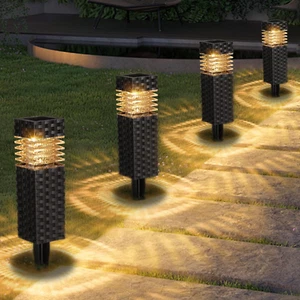 Solar Lights Outdoor, 4 Pack Solar Pathway Lights Waterproof Solar Garden Lights - Picture 1 of 12