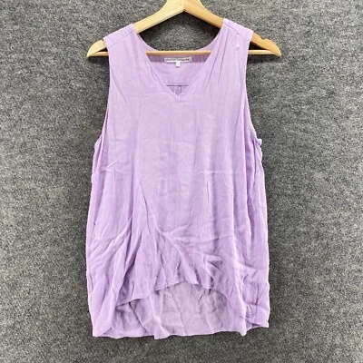 Violet & Claire Top Women L Large Purple Sleeveless Wide Strap V-Neck Casual - Image 1 of 4
