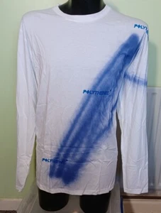 NEW Polythene Logo Graphic Long Sleeve Tee, White - XXL - Picture 1 of 4