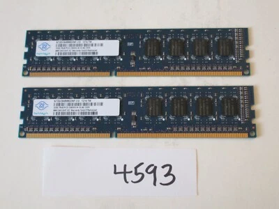 Nanya NT2GC64B88G0NF-CG 2x2Gb=4Gb PC3-10600 1333Mhz DDR3 Desktop Memory RAM 4593 - Image 1 of 2