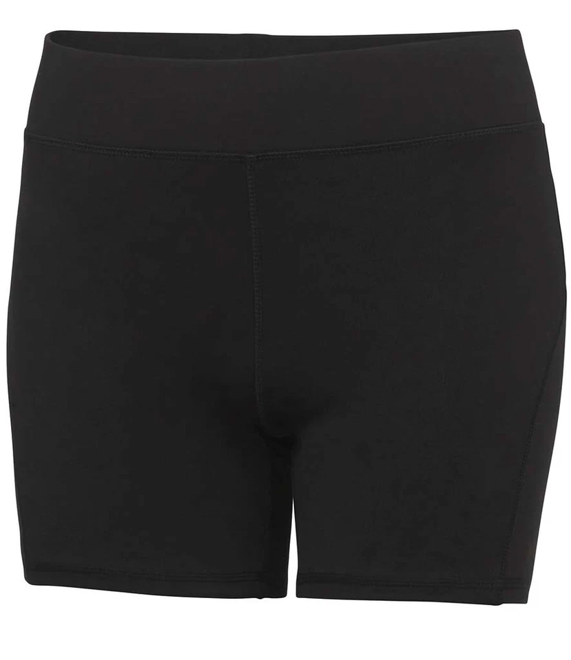 Just Cool Wicking Filles Femmes Noir Athl�tique Short Entra�nement - Photo 1/1