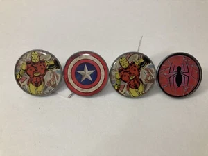 4-Marvel Avengers Drawer Knobs Ironman, Captain America, Spiderman Size 1.3/4” - Picture 1 of 11
