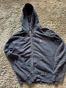 Polo R. Lauren Kapuzenjacke – Vintage Style – Gr. L – Schwarz – 100 % Baumwolle - Bild 1 von 4