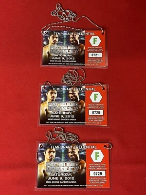 Credencial temporal sin pegatina Pacquiao Bradley Foto 1 de 4