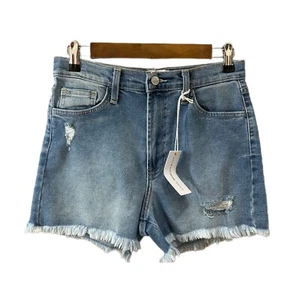 Just Black Denim JBD Womens Sz 29 Light Wash Distressed Frayed Hem Shorts NEW #2 - Picture 1 of 6