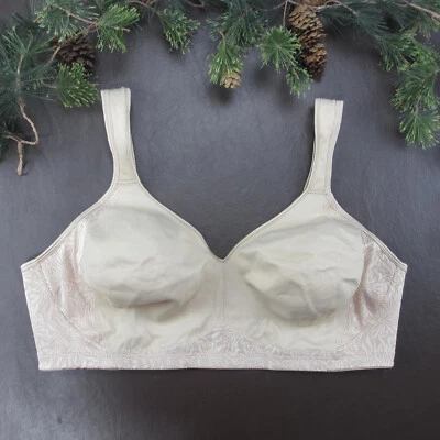 Playtex Bra 42DD Beige Unlined Wireless Adjustable Clasp Back - Image 1 of 4