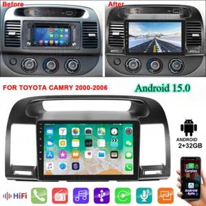For Toyota Camry 2000-2006 Android 15 Apple Carplay Car Radio Stereo Gps Navi - Picture 1 of 14