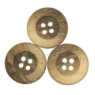 BROWN 4 HOLE RIM BUTTONS 4 HOLE 20mm - Image 1 of 2