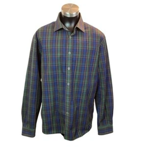 Camicia casual TODD SNYDER uomo 18 quadri con bottoni 2 strati cotone - Foto 1 di 8