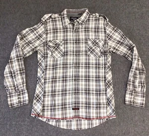 Camisa bordada a cuadros Fender By Rock & Roll Religion para hombre talla L cierre a presión - Imagen 1 de 6