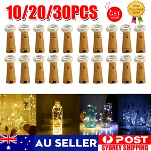 UP TO 30PCS Fairy Wine Bottle String Lights Cork Copper Wire Xmas Party Decor - Picture 1 of 14