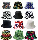 Bucket Hats Festival Bright Colour Fisherman Hat Cap Beanie Rave Dance Ibiza Sun