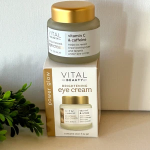 Vital Beauty Brightening Eye Cream Vitamin C & Caffeine 1 Fl Oz - Picture 1 of 4