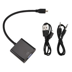 zu VGA Adapter Kabel 1080P Video Konverter mit Audio Buchse USB Strom Kab9185 - Bild 1 von 7