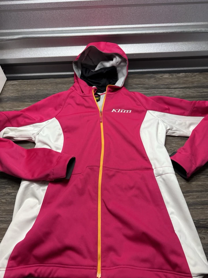 KLIM Evolution Sudadera con Capucha Para Mujer Grande Softshell Cremallera Completa Chaqueta con Capucha Rosa Caliente Foto 1 de 4