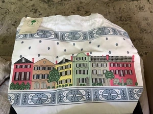 Charleston SC Rainbow Row Canvas Bag - Picture 1 of 4