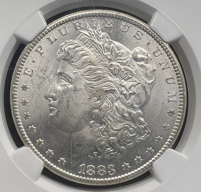 1883-CC $1 Morgan Silver Dollar, NGC MS 64 - Image 1 of 4