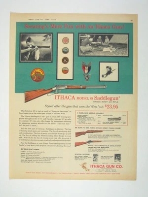 Ithaca Model 49 Saddlegun 1965 Vintage Print Ad - Image 1 of 2