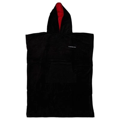 Poncho de surf con capucha para playa surf Quiksilver para hombre - negro azabache Foto 1 de 2