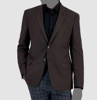 Armani Exchange Men's Brown Slim-Fit Wool Blazer Jacket Size 38S - Image 1 of 3