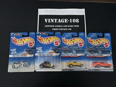 Hot Wheels 1998 First Edition Lot/4 #’s 1, 7, 29 & 29, Escort, Mustang, 32’ Ford - Image 1 of 2