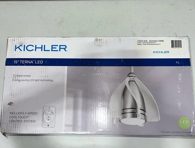 Kichler 300230OBB Terna 15" LED Ceiling Fan with Remote - Oil Brushed Bronze - Image 1 of 4