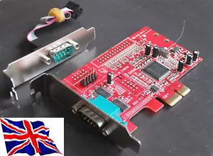 Serial RS232 x2 PCIe PCI Express Card 2S Low Profile LP - Picture 1 of 1