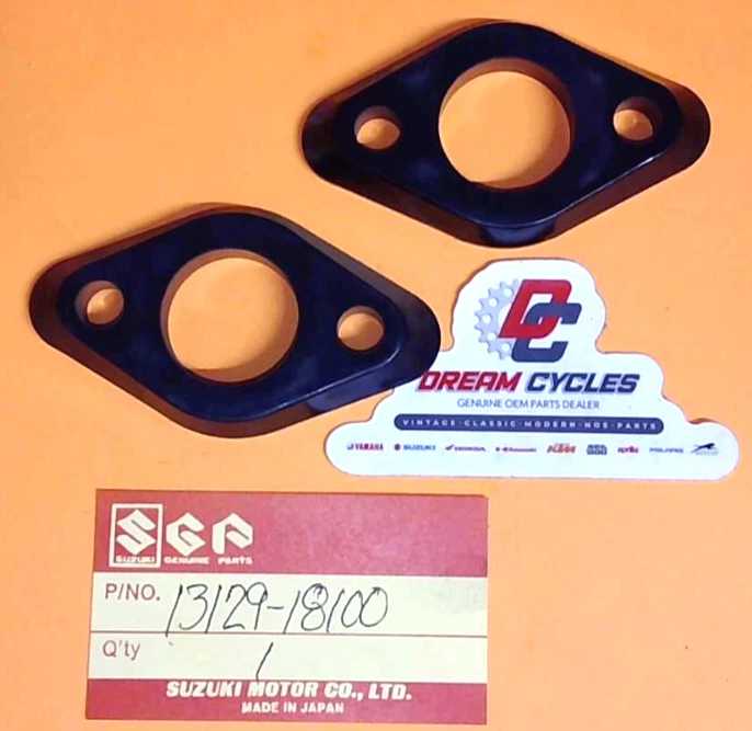 NOS GENUINE SUZUKI T250 CARBURETOR INSULATORS (2) 1969 OEM NEW FAST SHIPPING - Image 1 of 1
