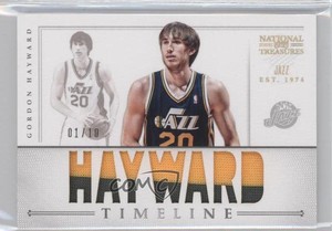 2012 Panini National Treasures Timeline Custom Names Prime /10 Gordon Hayward #8