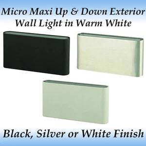 IP54 Rated LED Integrated Micro Maxi Exterior Wall Light in Warm White - Picture 1 of 5