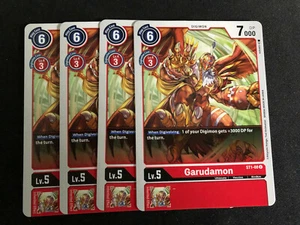 Digimon TCG - Uncommon - Garudamon - ST1-08U - Red Card Playset! - Picture 1 of 1