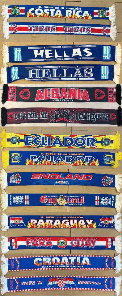 Fan Seidenschal Fussball verschiedene Länder
