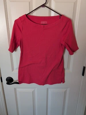 Talbots Shirt Womens Size Small Stretch Weekend Tee, Pink/Coral Color - Image 1 of 4