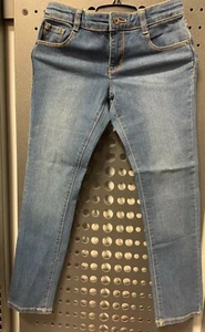 NWT CRAZY 8 Girls Size 8 Reg Denim SKINNY Jeans Pants Adjustable Waist C81008 - Picture 1 of 7